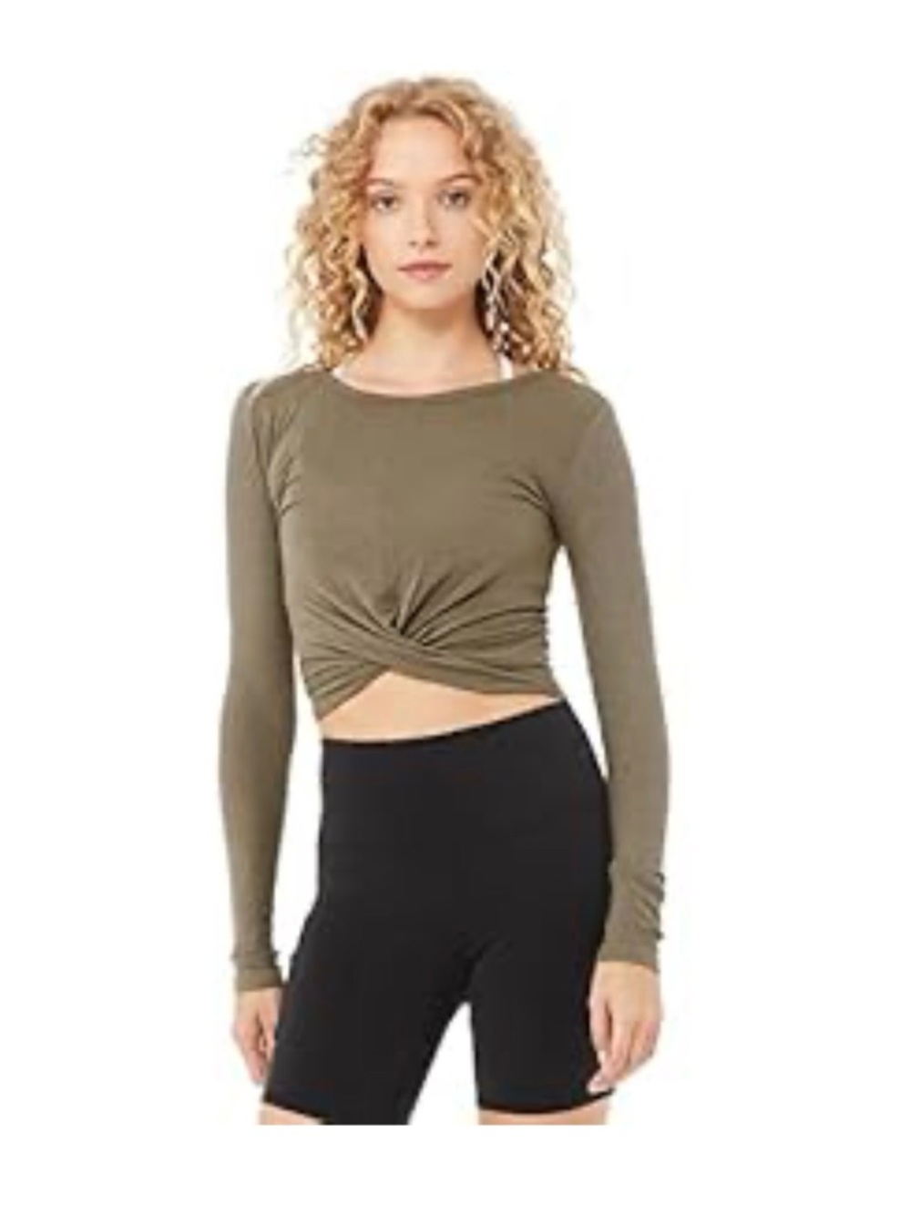 Alo Yoga SET 7/8 High-Waist Airlift Legging + Cover Up — Olive Branch Size Small - Picture 2 of 4